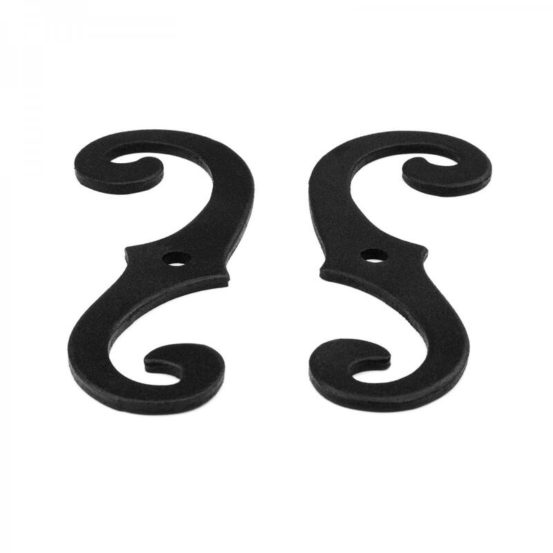 Black Cast Iron Shutter Dog Holders 6.5" S Style Rust Resistant External Shutter Tieback Hardware Renovators Supply