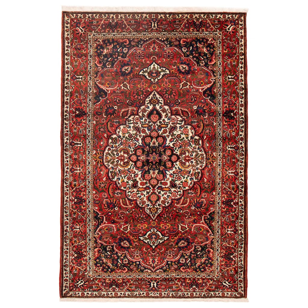 ECARPETGALLERY Hand-knotted Kayseri Red Wool Rug - 5'5 x 8'4