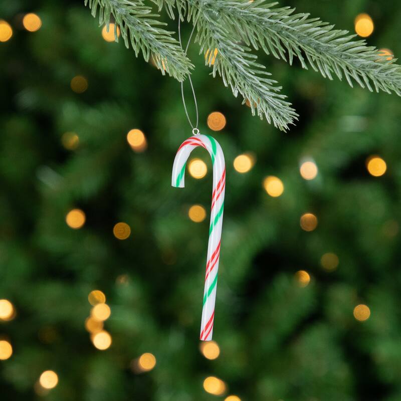 12ct Multi Twist Candy Cane Christmas Ornaments 4"