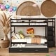 preview thumbnail 1 of 10, Multifunctional Design Full over Full Bunk Bed with Twin Size Trundle and Staircase Espresso