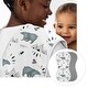 preview thumbnail 4 of 4, Bear Mountain Collection 7-piece Newborn Baby Layette Set - Slate Blue and Black Watercolor Woodland Forest Animal