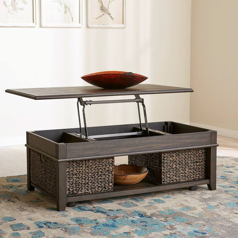 Mill Creek Peppercorn Lift Top Cocktail Table - Brown