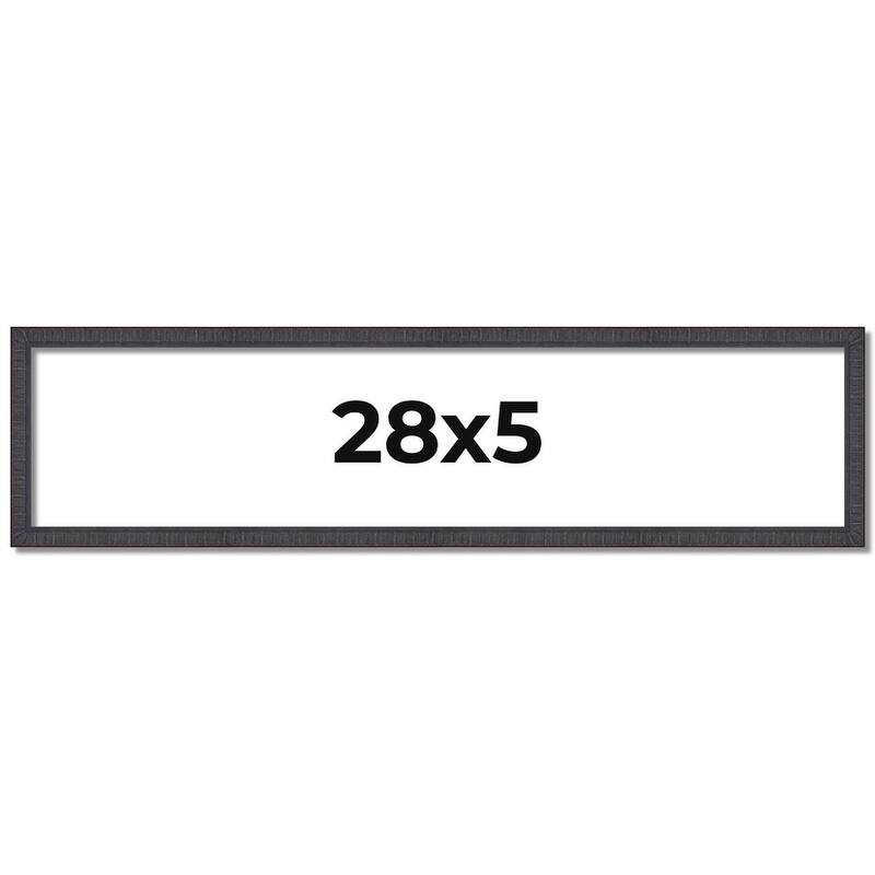 28x5 Frame Brown Solid Wood Picture Frame - Complete Modern Photo