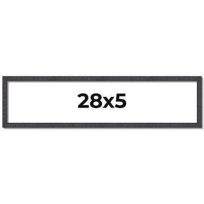 28x5 Frame Brown Solid Wood Picture Frame - Complete Modern Photo