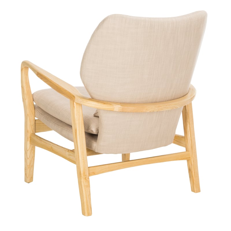 SAFAVIEH Elenora Beige/ Natural Accent Chair - 28" x 26" x 34.3" - 28Wx26Dx34H