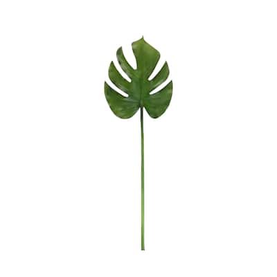 Split-Leaf Artificial Philodendron Leaf Spray - 23" - Green and Burgundy
