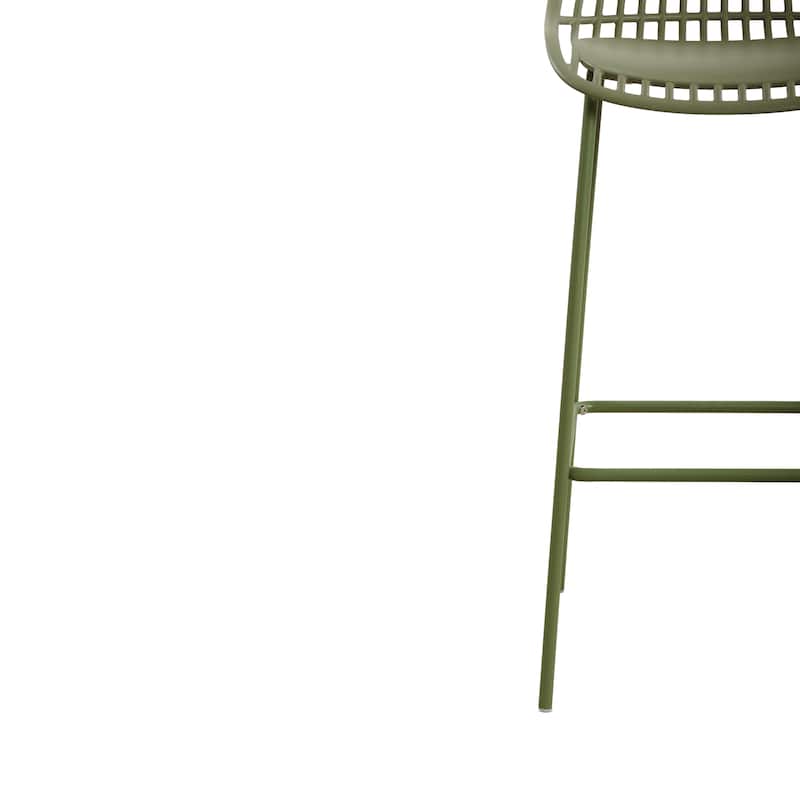 Christopher Knight Home - Benson Modern Outdoor Barstool with Weather-Resistant Design - Set of 2