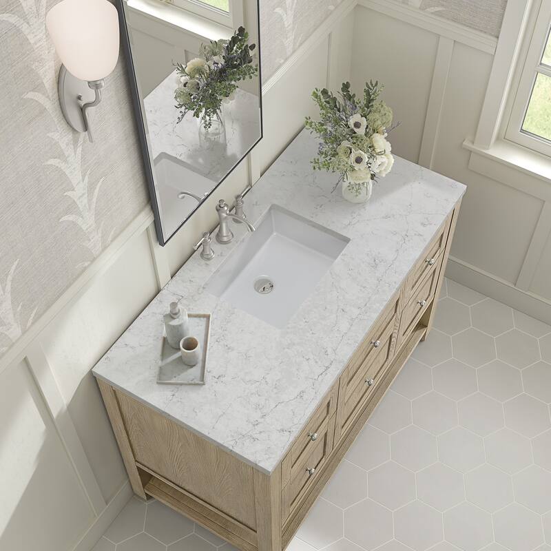 James Martin Vanities Breckenridge 48" Single Vanity, Whitewashed Oak