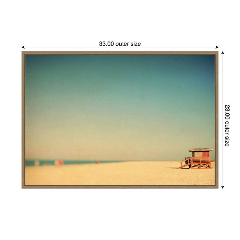 Kate and Laurel Lido Revisited by Alicia Bock Framed Canvas Wall Art Print