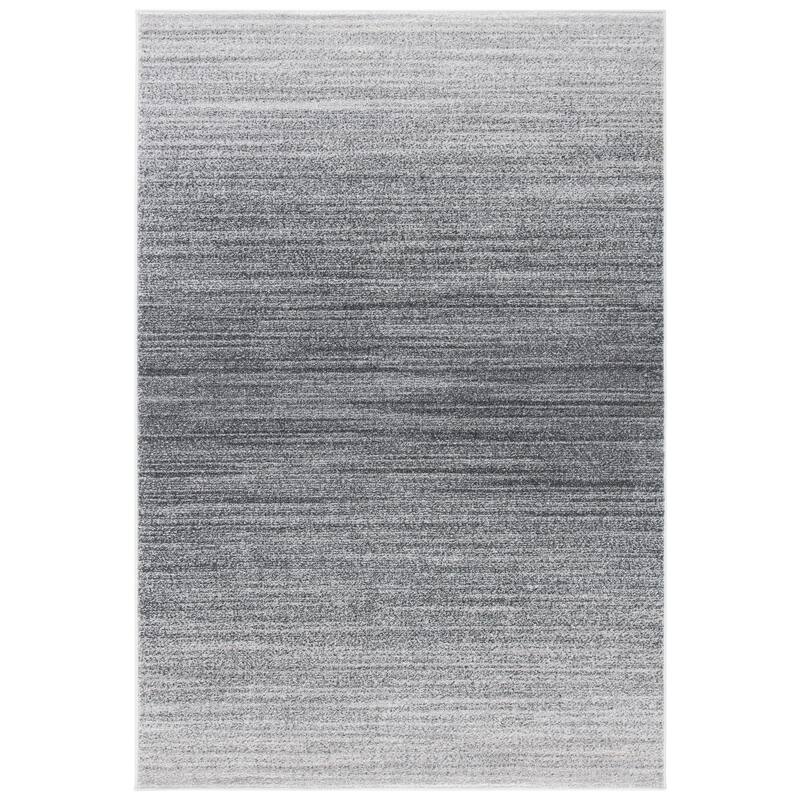 SAFAVIEH Adirondack Muzeyyen Ombre Distressed Rug - 8' Square - Grey/Ivory