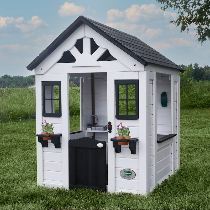 Backyard Discovery White Sweetwater Wood Playhouse - N/A