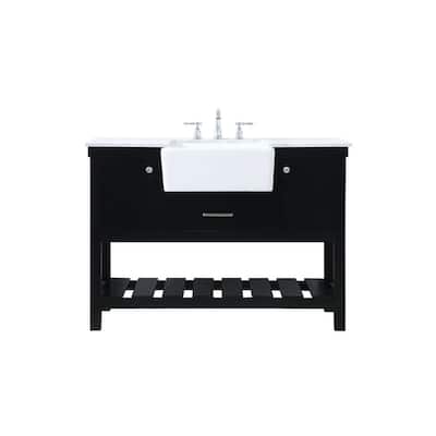 Elegant Lighting VF60148 Clement 48" Free Standing Single Basin Vanity