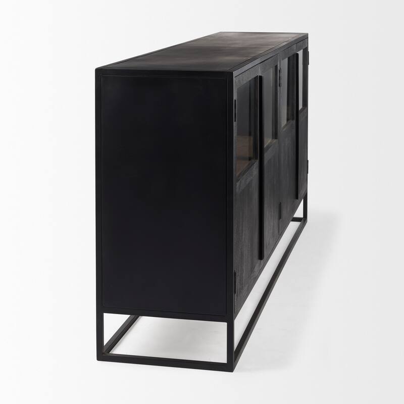 Sloan Dark Brown Solid Wood Sideboard - 80.0L x 17.0Wx 36.0H