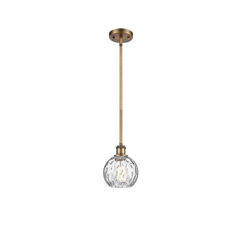Innovations Lighting Athens Water Glass 1 Light 6" Mini Pendant - Brushed Brass