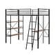 preview thumbnail 12 of 10, Twin Size Loft Bed with Ladder and Full Length Guardrail, Metal Bed Frame with Shelves and Desk, No Box Spring Needed for Kids