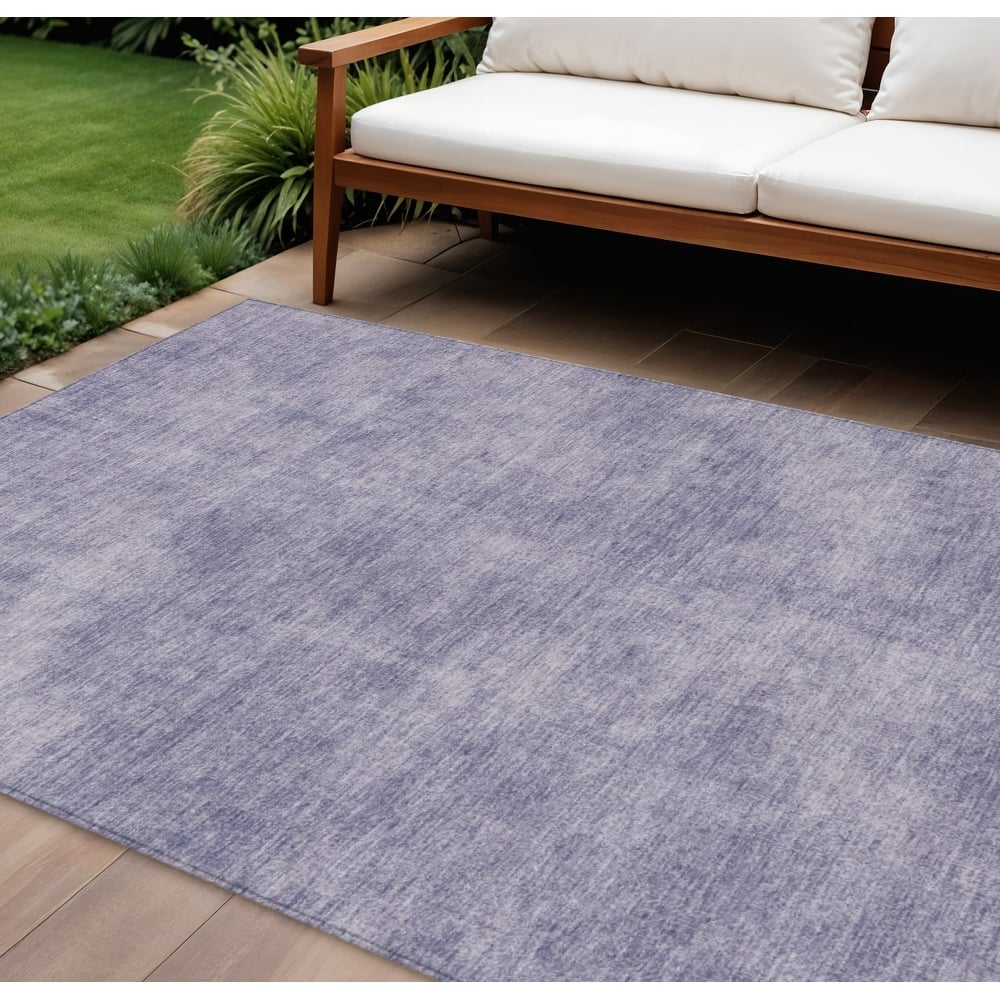 HomeRoots Solid Color Transitional Rectangle Outdoor Rug