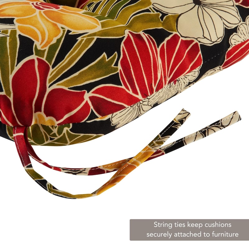 Aloha Floral 21 x 42-inch Outdoor Seat/Back Chair Cushion (Set of 2) (Cushions Only)