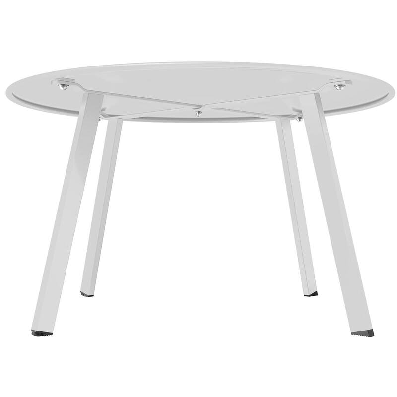 Outdoor Round Coffee Table, 28'' Patio Side Table for Backyard Patio Deck