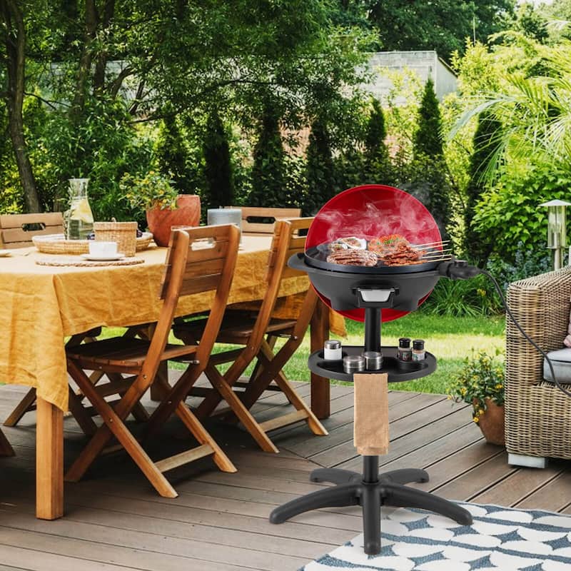 Costway Electric BBQ Grill 1350W Non-stick 4 Temperature Setting
