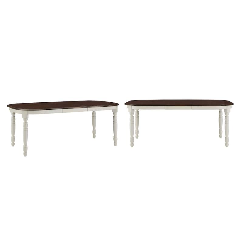 Brunico Two-Tone Dining Table - Rectangular - Antique White