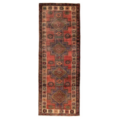 ECARPETGALLERY Hand-knotted Konya Anatolian Copper Wool Rug - 3'7 x 10'2