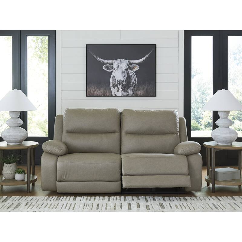 Signature Design by Ashley Brannigan Gray 2-Piece Reclining Loveseat - 80" W x 41" D x 42" H