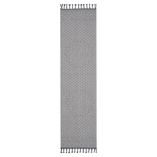 LOOM & LUXE Collection 2X8 Medallion Indoor/Outdoor Area Rug - 96" D x 26" W x 0.28" H