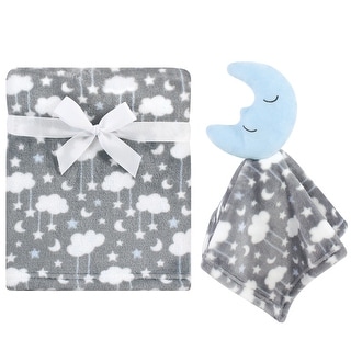 Hudson Baby Infant Boy Plush Blanket with Security Blanket, Moon Boy, One Size - Moon Boy - One Size
