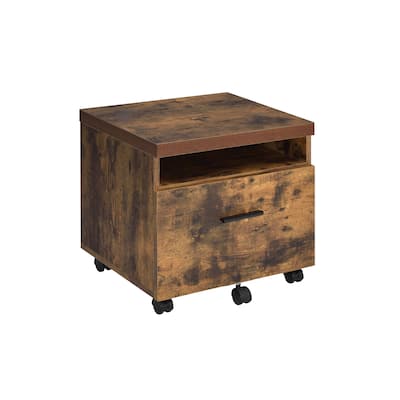 Bob File Cabinet in Weathered Oak & Black