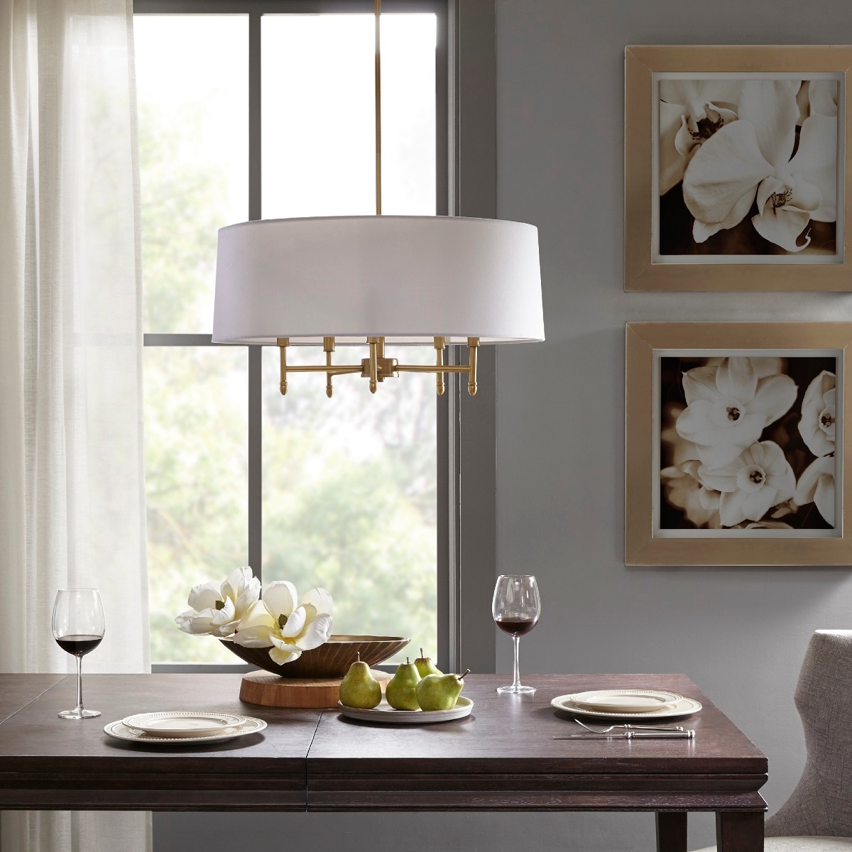 5 light discount drum chandelier