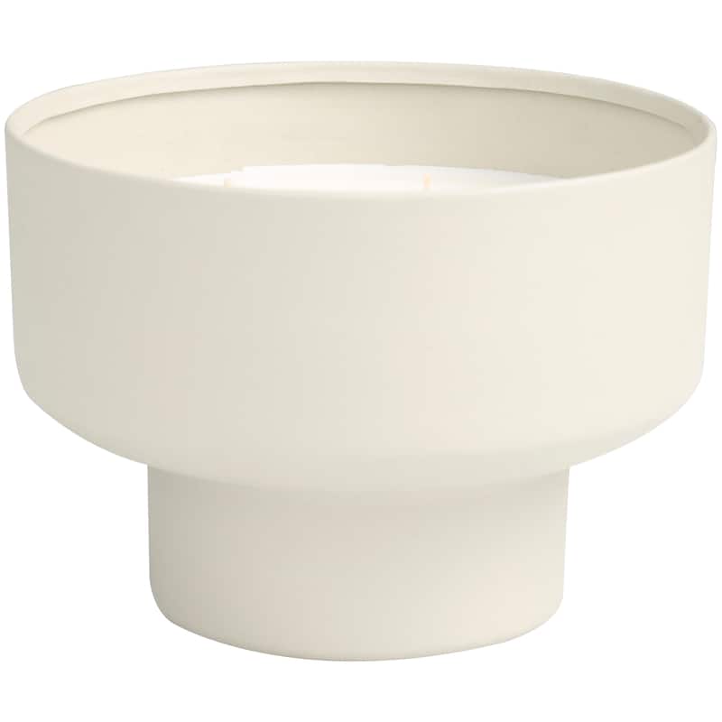 Metal Scented Matte 50 oz 3 Wick Candle with White Wax