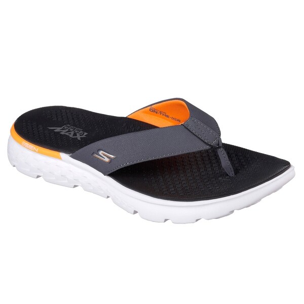 skechers sandals mens orange