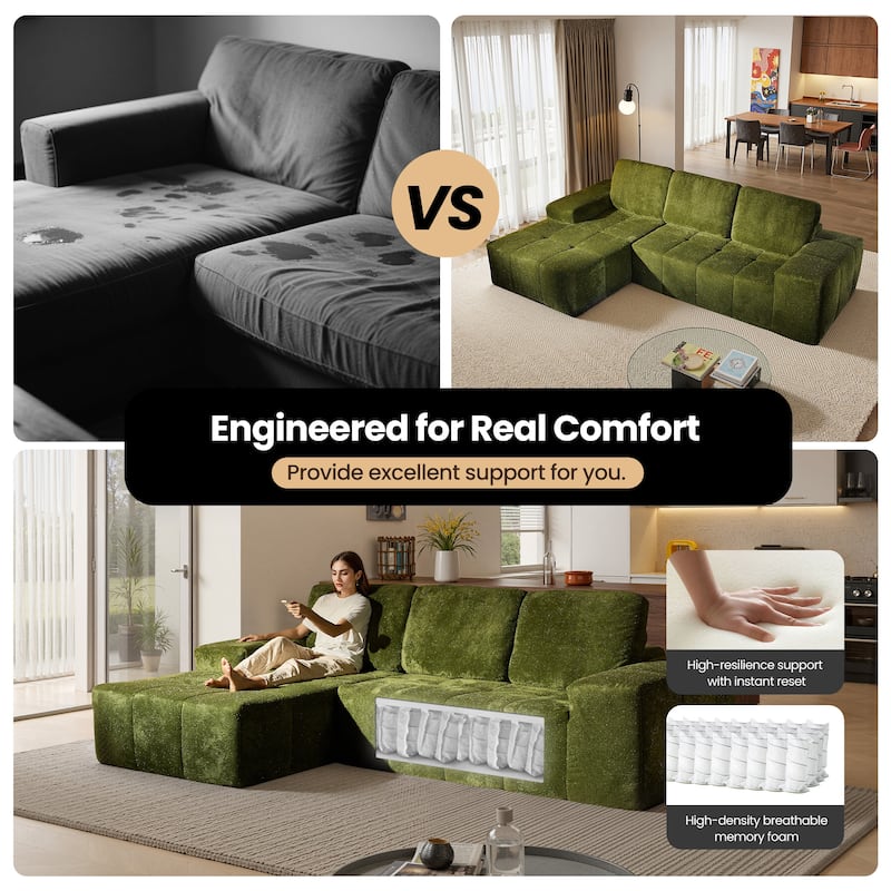 XIZZI Modular Sectional Sofa with L-Shape Chaise