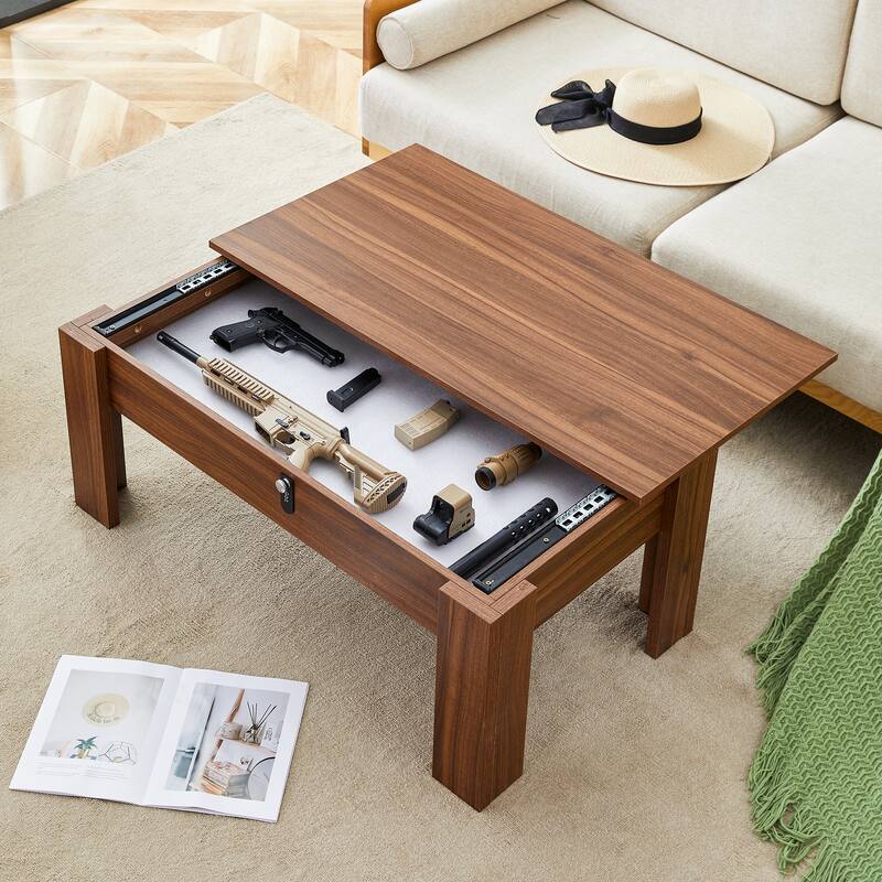 Multi-Functional Mdf Coffee Table With Password Lock