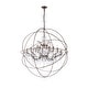 preview thumbnail 4 of 15, 18-light Orb Design 43" Chandelier With Clear Crystals