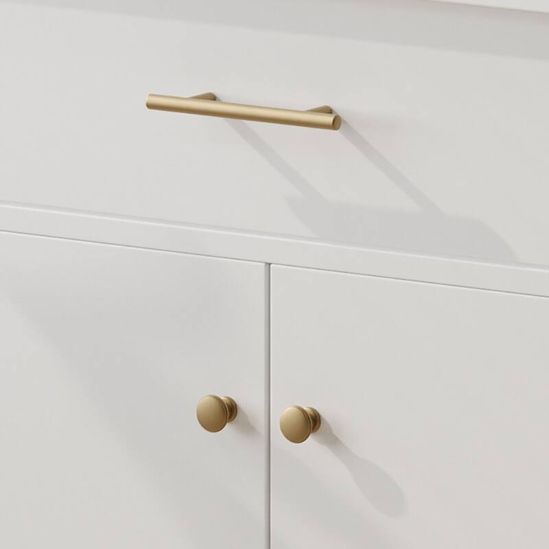 31 Inch Bathroom Vanity with Sink Soft Close Doors Adjustable Shelf Rubber Wood Legs, Curved Profile Design