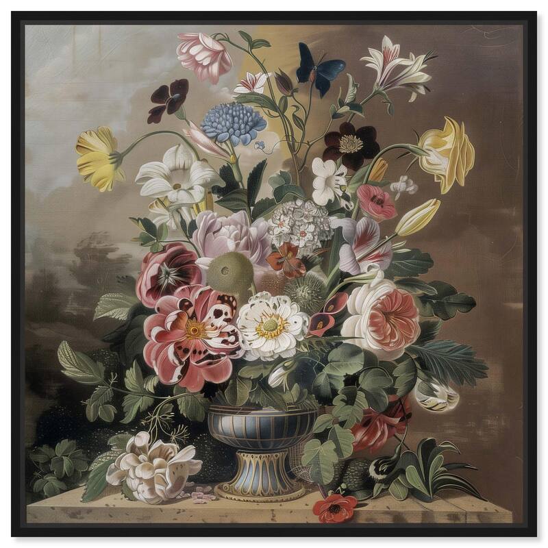 Classical Dream Vase Canvas by Art Remedy - 16" x 16" - Black