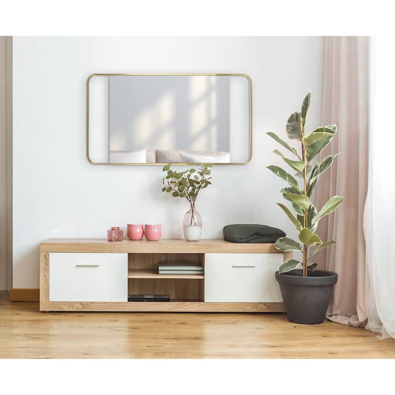 Kate and Laurel Nobles Radius Corner Framed Mirror