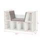 preview thumbnail 4 of 5, Kid Storage Cabinet Multifunctional Bookcase with Cushioned Seat