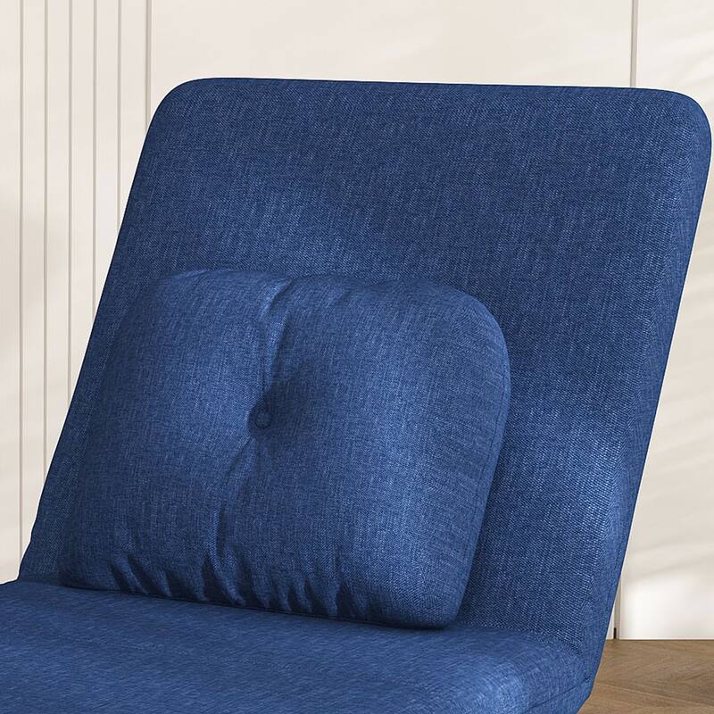 Roomfitters 3-in-1 Convertible Chair Folding Sofa Bed, 5-Position Adjustable Backrest Sleeper Chair with Pillow, Blue