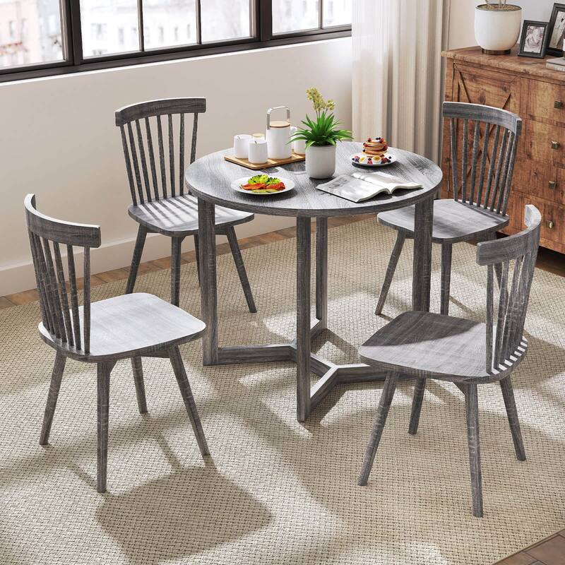 Costway 36 Inch Wood Dining Table for 2-4 People with Wing-shaped - See Details