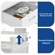 preview thumbnail 4 of 17, Moasis Small Computer Desk with Fabric Drawers and Monitor Stand