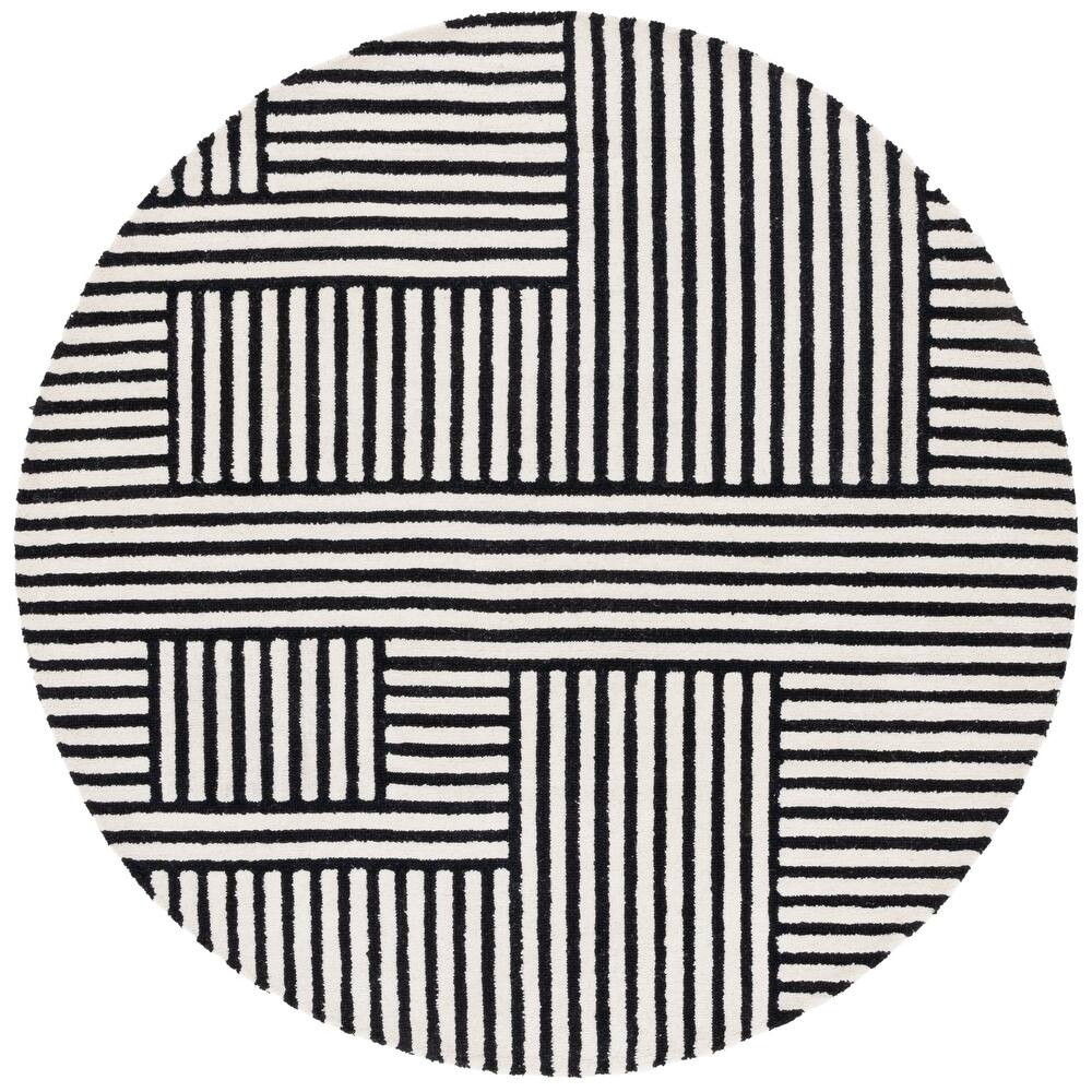 SAFAVIEH Handmade Chatham Eldbjorg Geometric Wool Rug