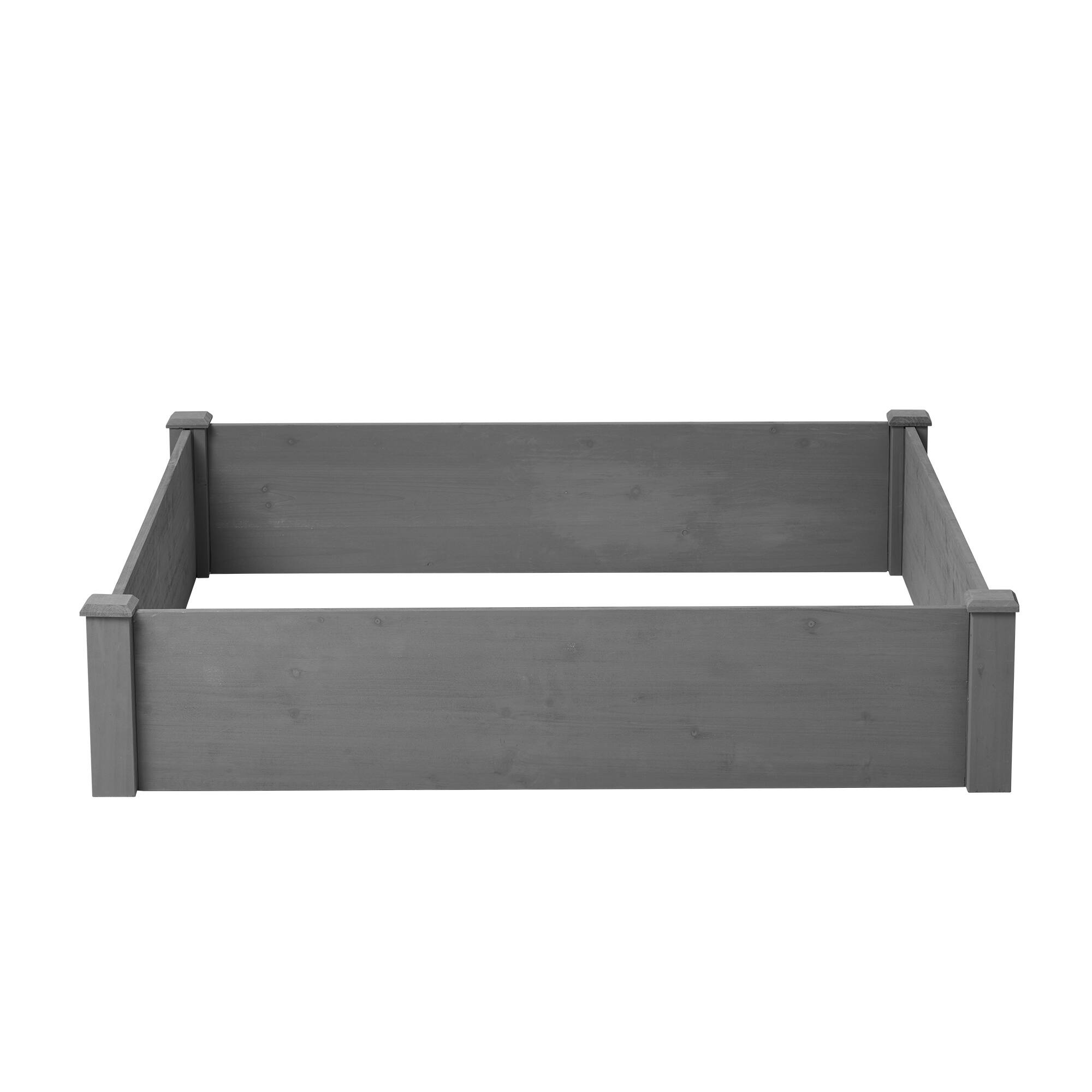 Raised Garden Bed Outdoor AllNatural Wood Planter Box Over Floor Bed