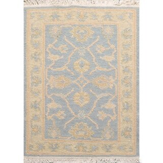 Hand Knotted Aqua 100% Wool Transitional Oriental Rug (2x3) - 1' 10'' x ...