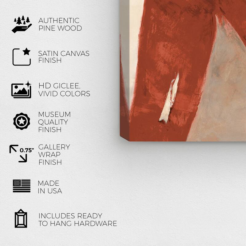 Wynwood Studio Abstract Sai - Rubrum V 1SN1860 Red Bronze and Copper Modern & Contemporary Wall Art Canvas Print