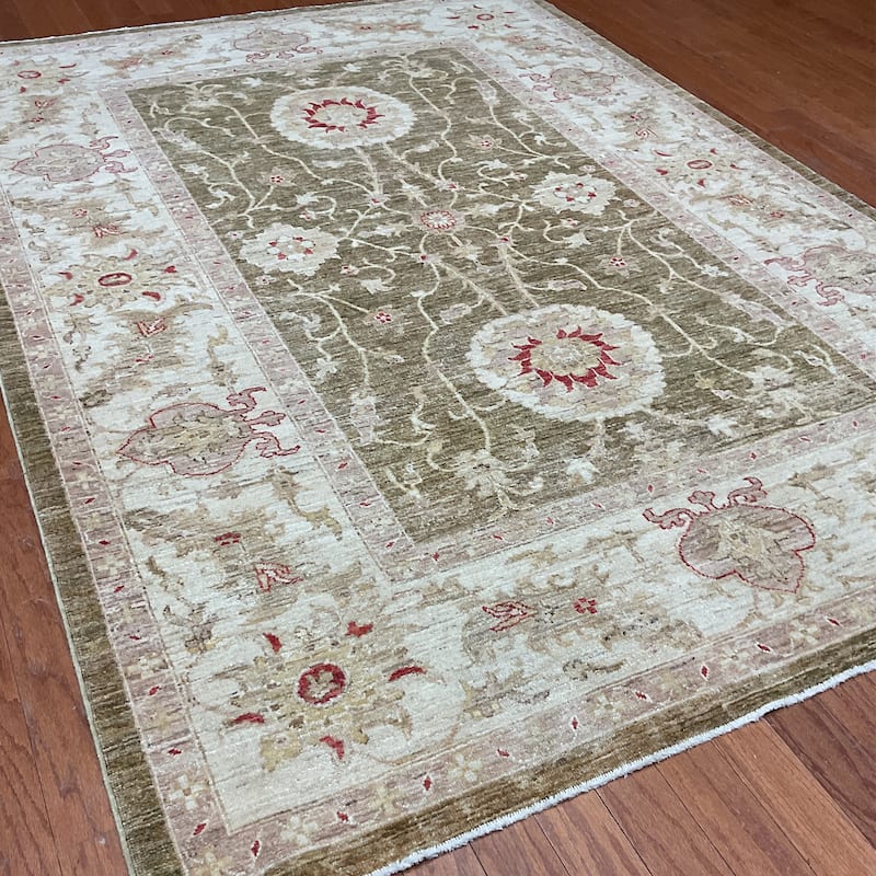 HERAT ORIENTAL Handmade Oushak Wool Rug - 5'7" x 7'10"