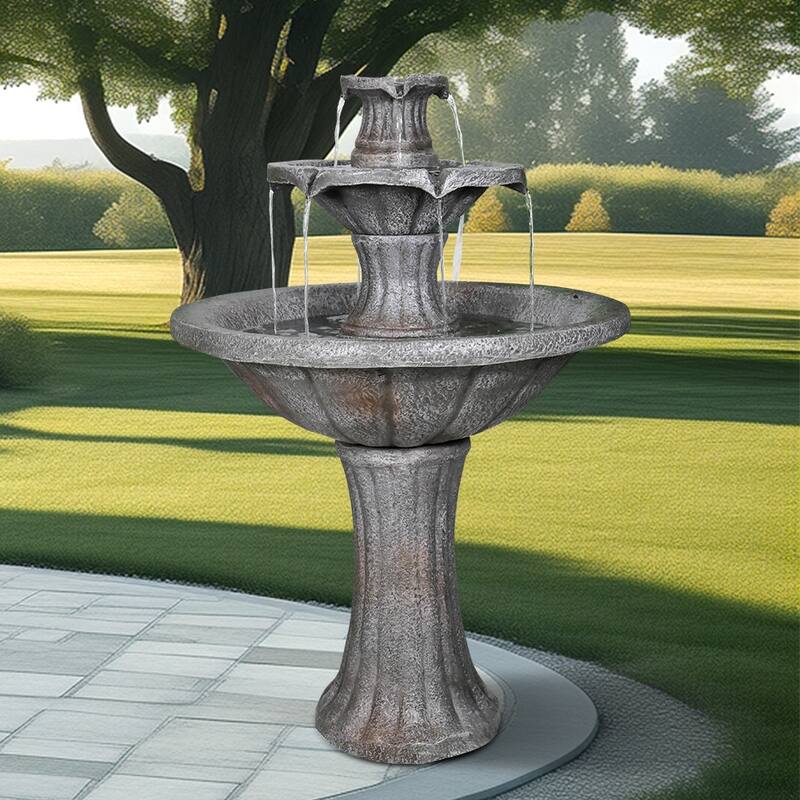 41.7" H Outdoor Water Fountain Decor Dark Castle Designed