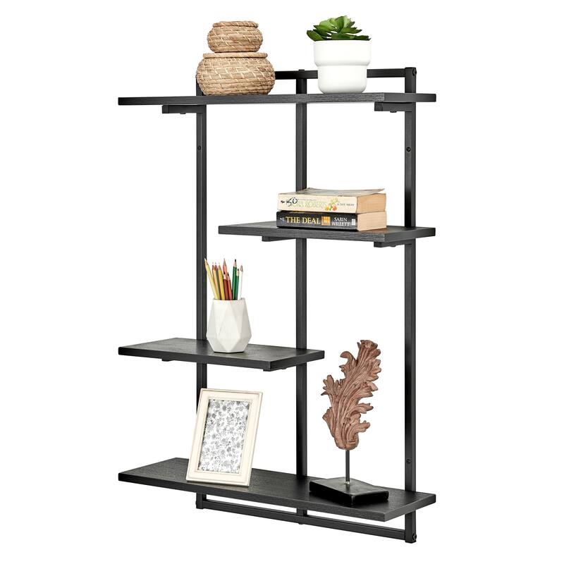 Rhodes 4 Tier Modern Floating Windowsill Wall Shelf