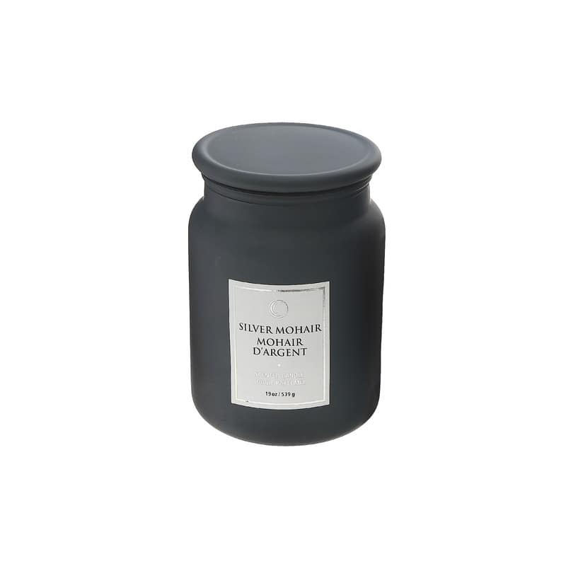 19 Oz Luxe Scented Candle With Glass Lid (Silver gem) - Set of 2